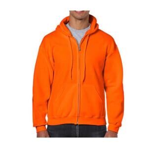 NWOT Mens Gildan Heavyblend Fleece Full Zip Hoodie Size Small